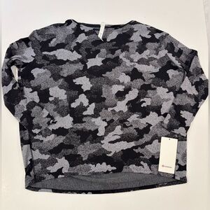 lululemon athletica Black and Gray Camo Top